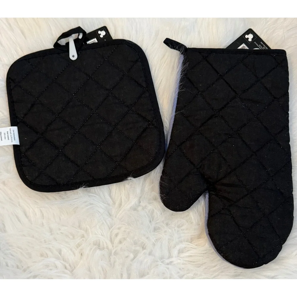 Disney Nightmare Before Christmas Jack Sally Oven Mitt Pot Holder Towel Set NEW